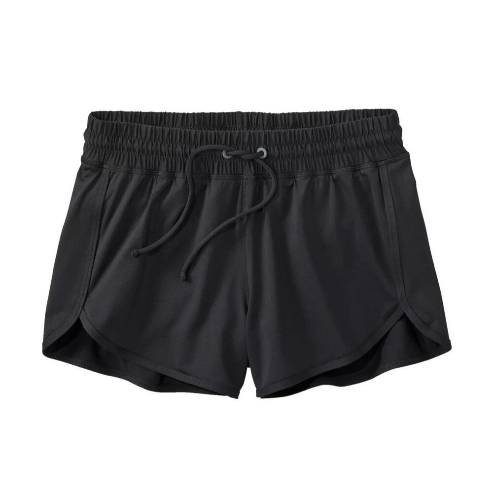 LL Bean Womens UPF 50+ Athletic Running Shorts Black Size XL Lined Stretch